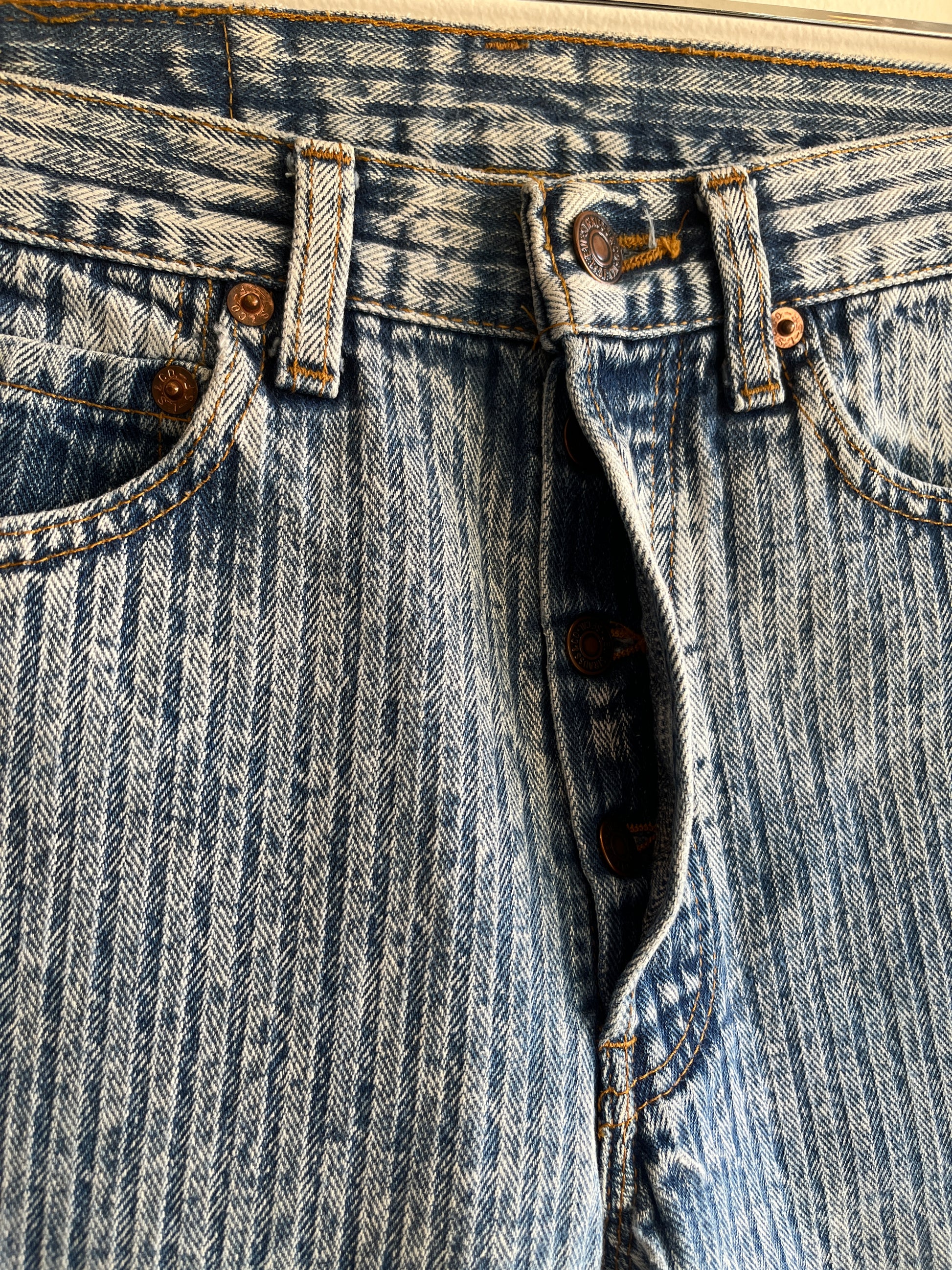 Vintage 1980’s Levi’s 501 Herringbone Denim Jeans - La Lovely Vintage 