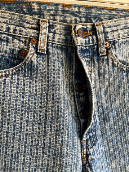 Vintage 1980’s Levi’s 501 Herringbone Denim Jeans - La Lovely Vintage 