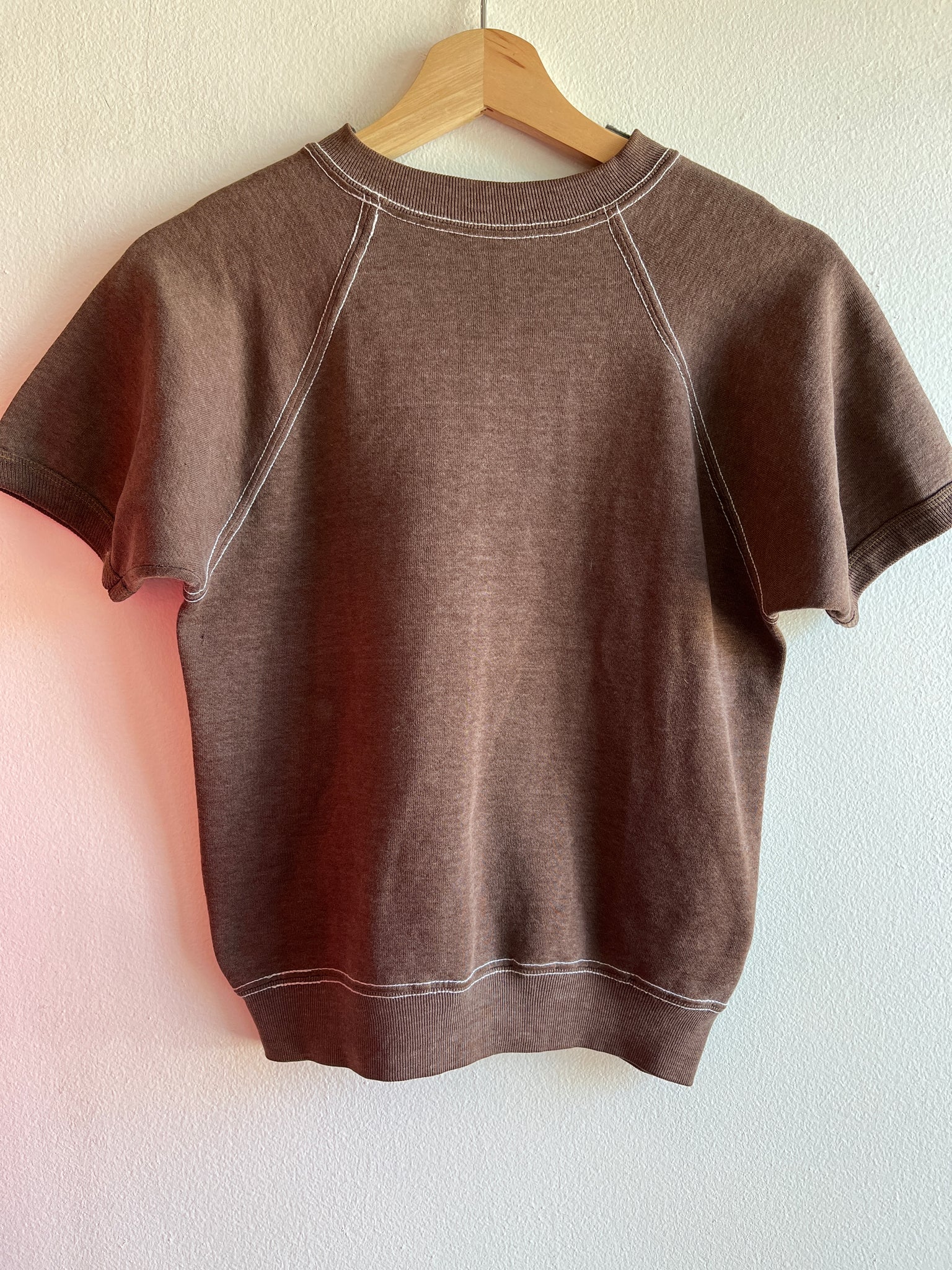 Vintage 1970’s Brown Short-Sleeved Sweatshirt