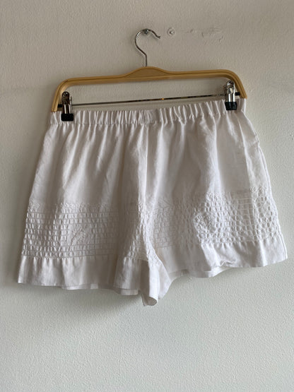 Handmade Vintage Floral Tablecloth White Drawstring  Bloomer Shorts