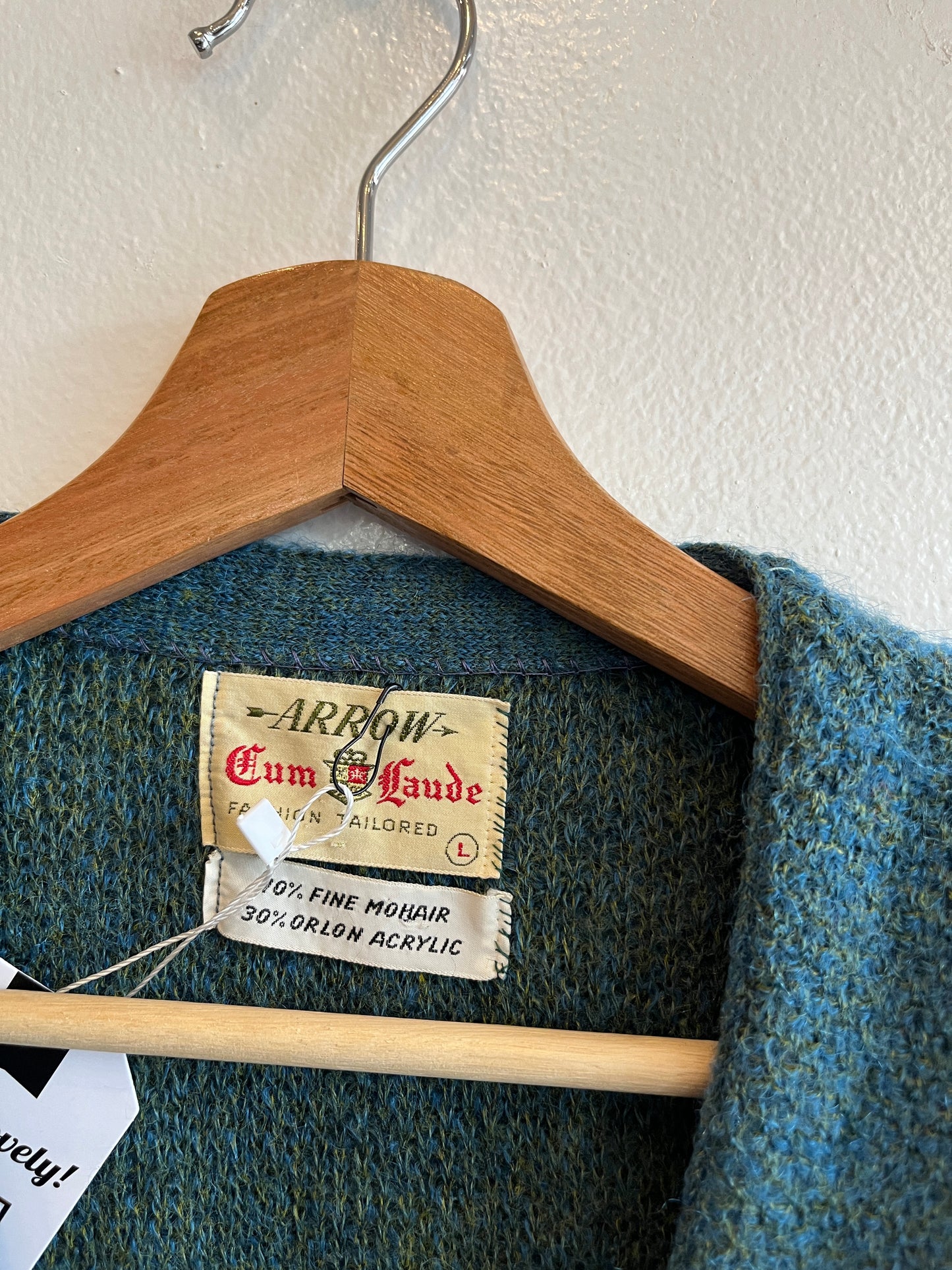 Vintage 1950/60’s Arrow “Cum Laude” Mohair Cardigan