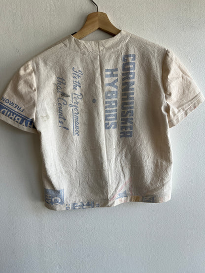 Trash Textiles - Handmade Antique Feedsack Blouse/Shirt
