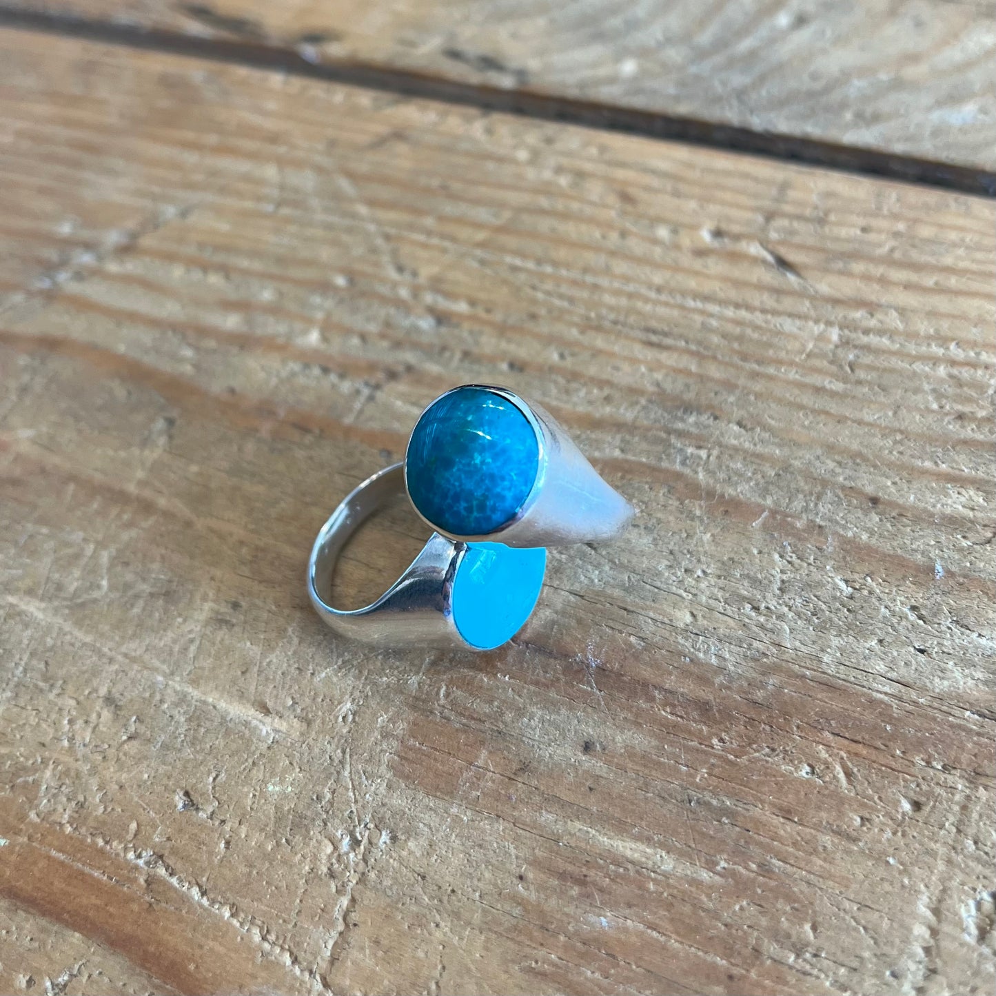 Sarah Safavi - Blue-Green Turquoise Signet Ring