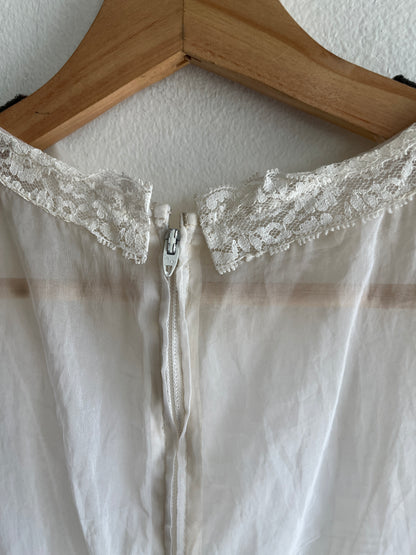 Vintage 1970’s Sheer Taffeta Dress