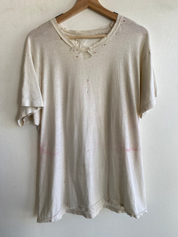 Vintage 1970/80’s Thrashed Blank White T-Shirt