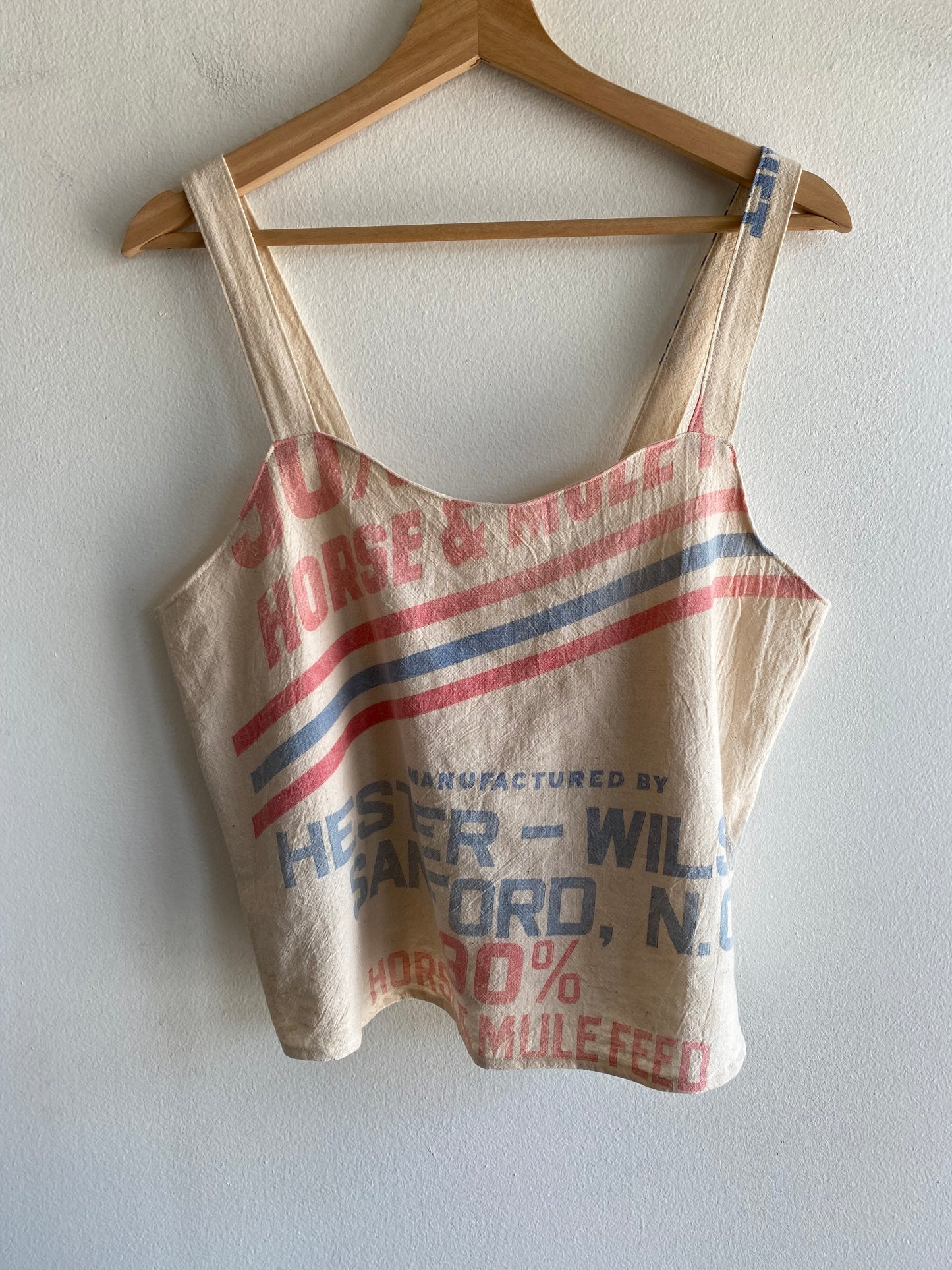 Trash Textiles - Handmade Antique Feedsack Blouse/Shirt