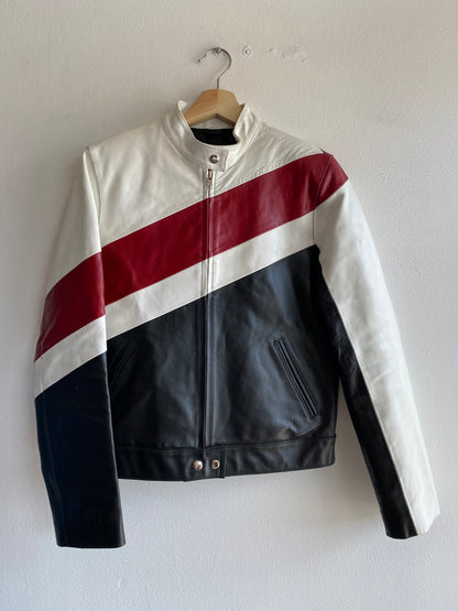 Vintage 90's Wilson's Leather Maxima Racing Style Leather Jacket