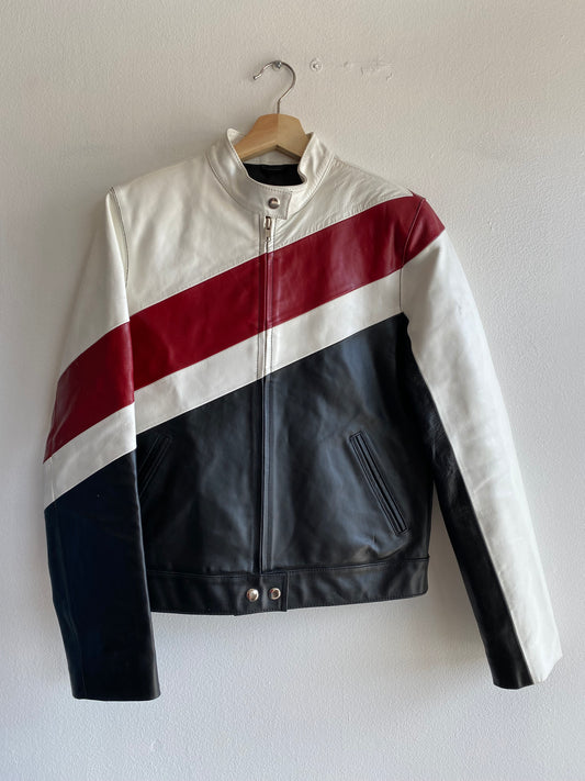 Vintage 90's Wilson's Leather Maxima Racing Style Leather Jacket