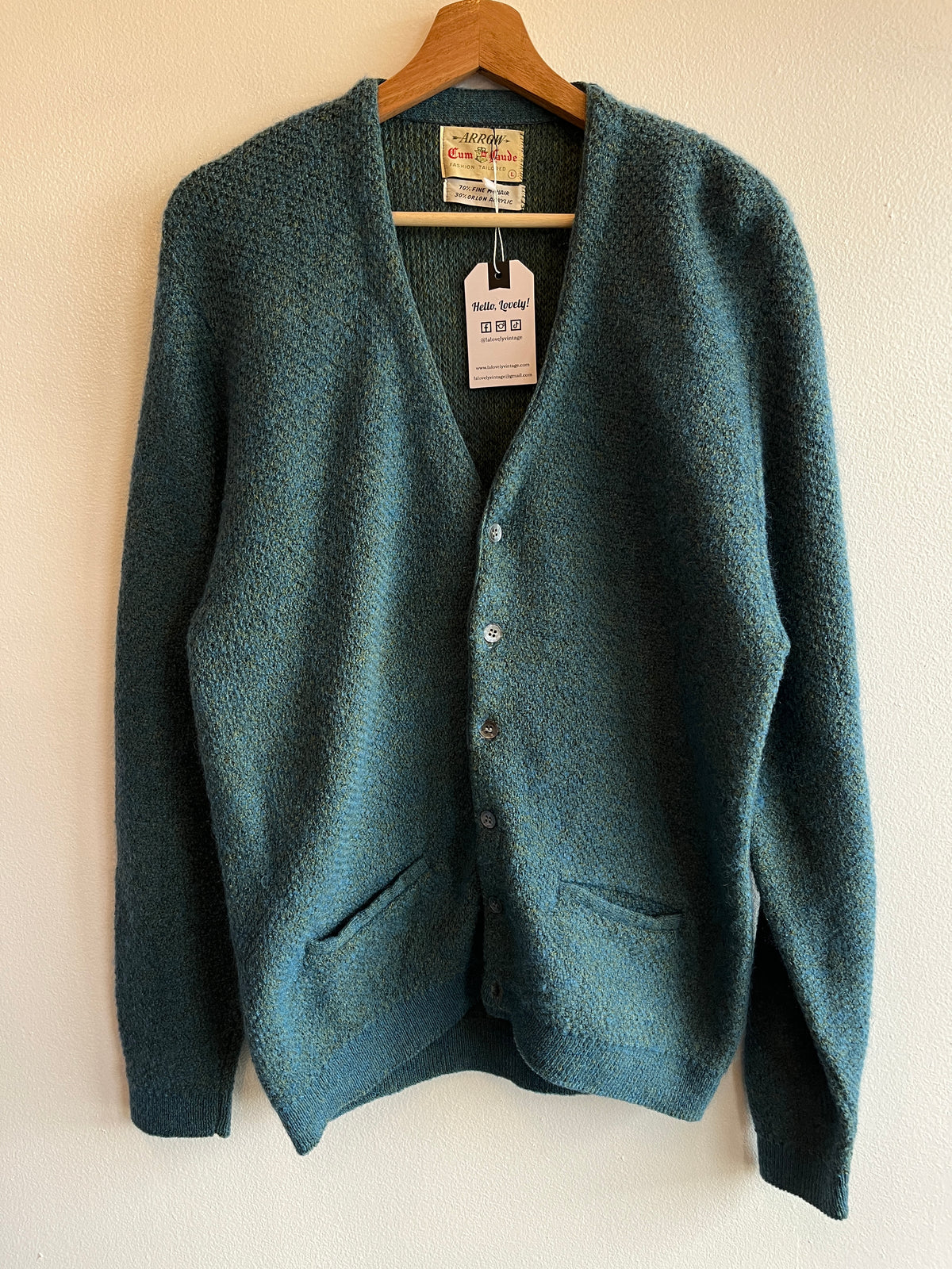 Vintage 1950/60’s Arrow “Cum Laude” Mohair Cardigan