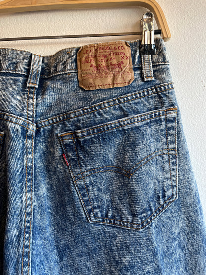 Vintage 1980's Levis 501 Acid Wash Denim Jeans
