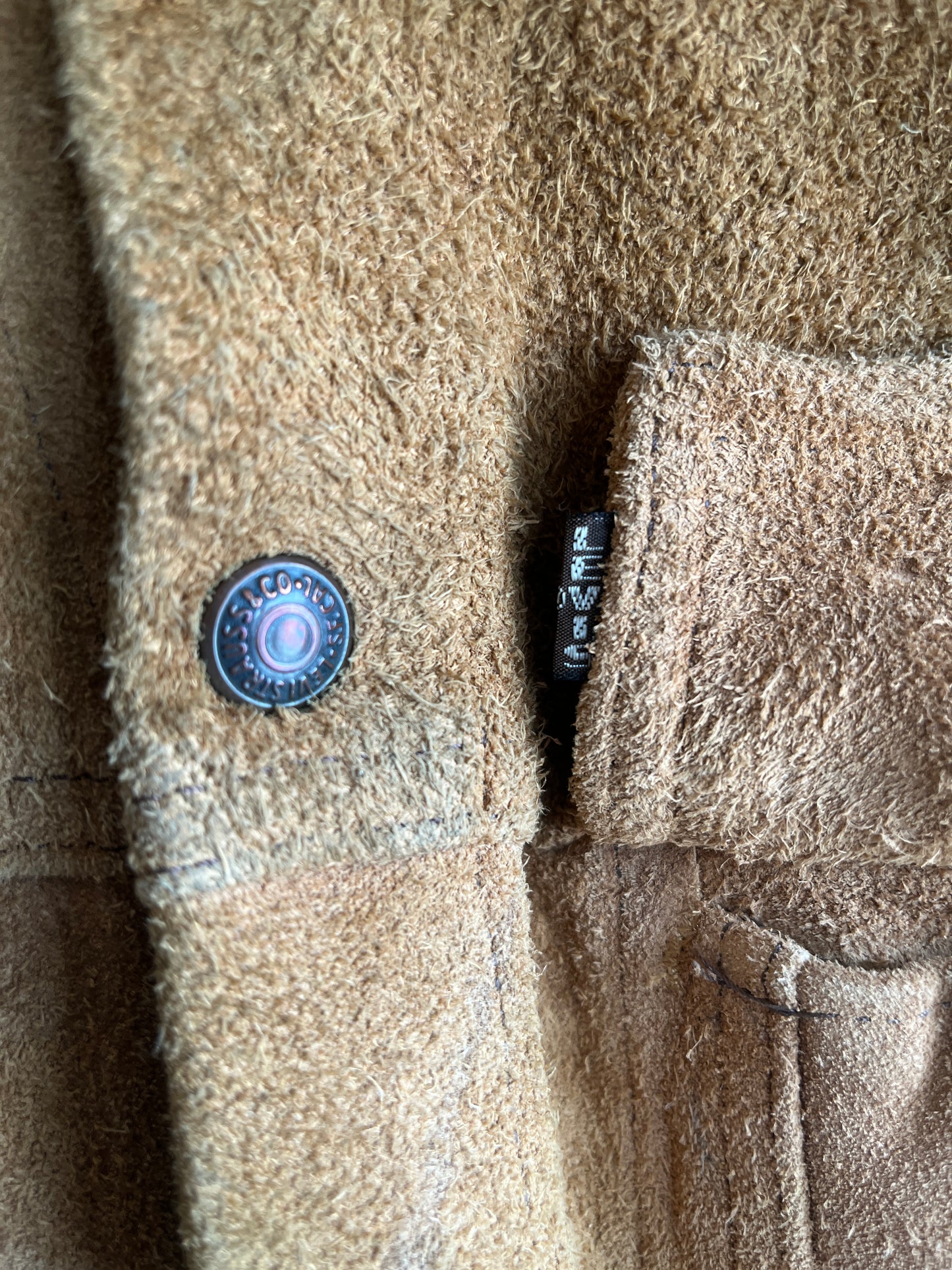 Vintage 1970’s Levi’s “Big E” Suede Trucker Jacket