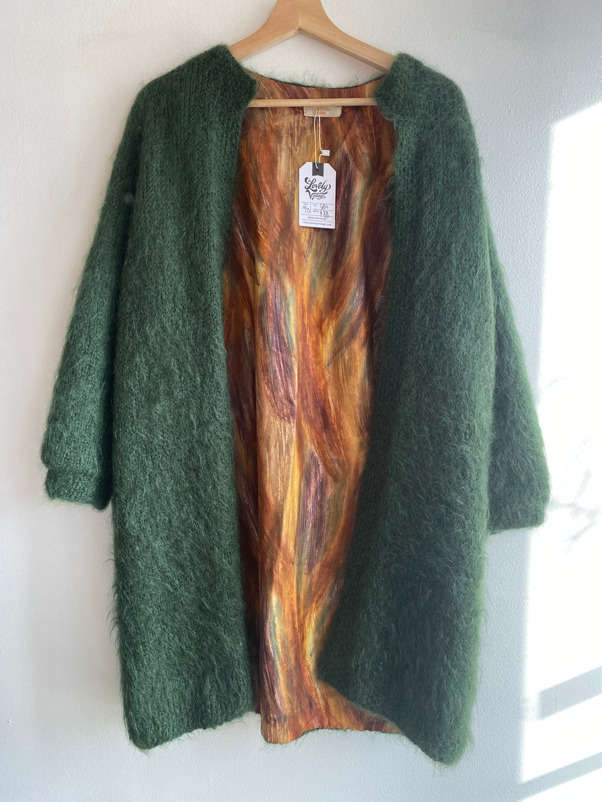 Vintage 60's Green Mohair Sweater