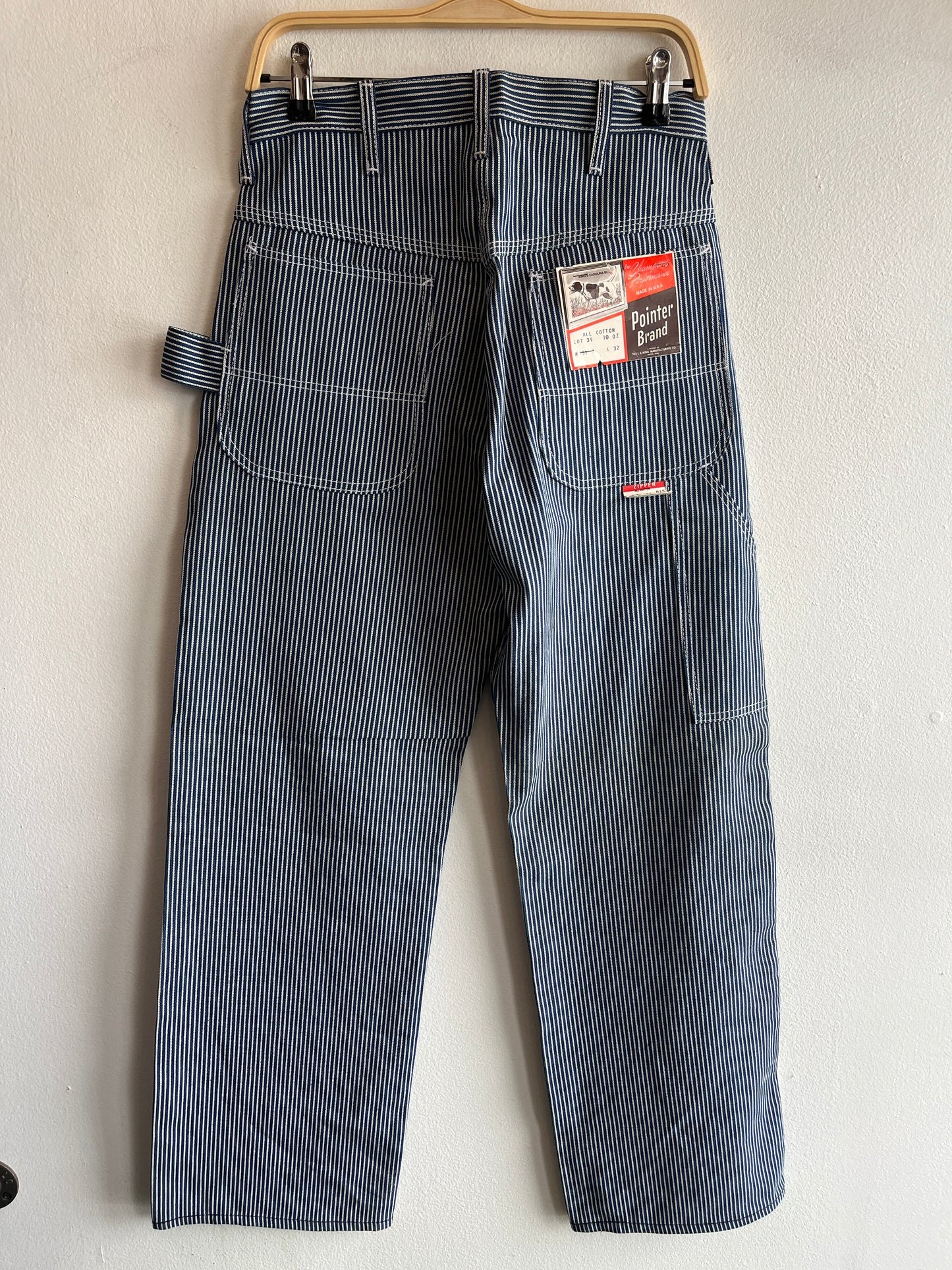 Vintage Deadstock 1970’s Pointer Hickory Striped Denim Carpenter Jeans