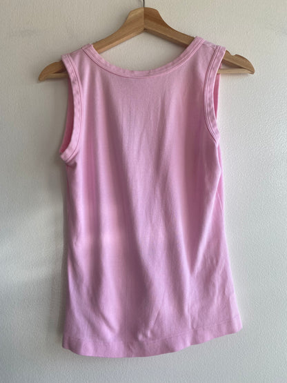 Vintage 1970’s Floral Print Tank Top in Pink