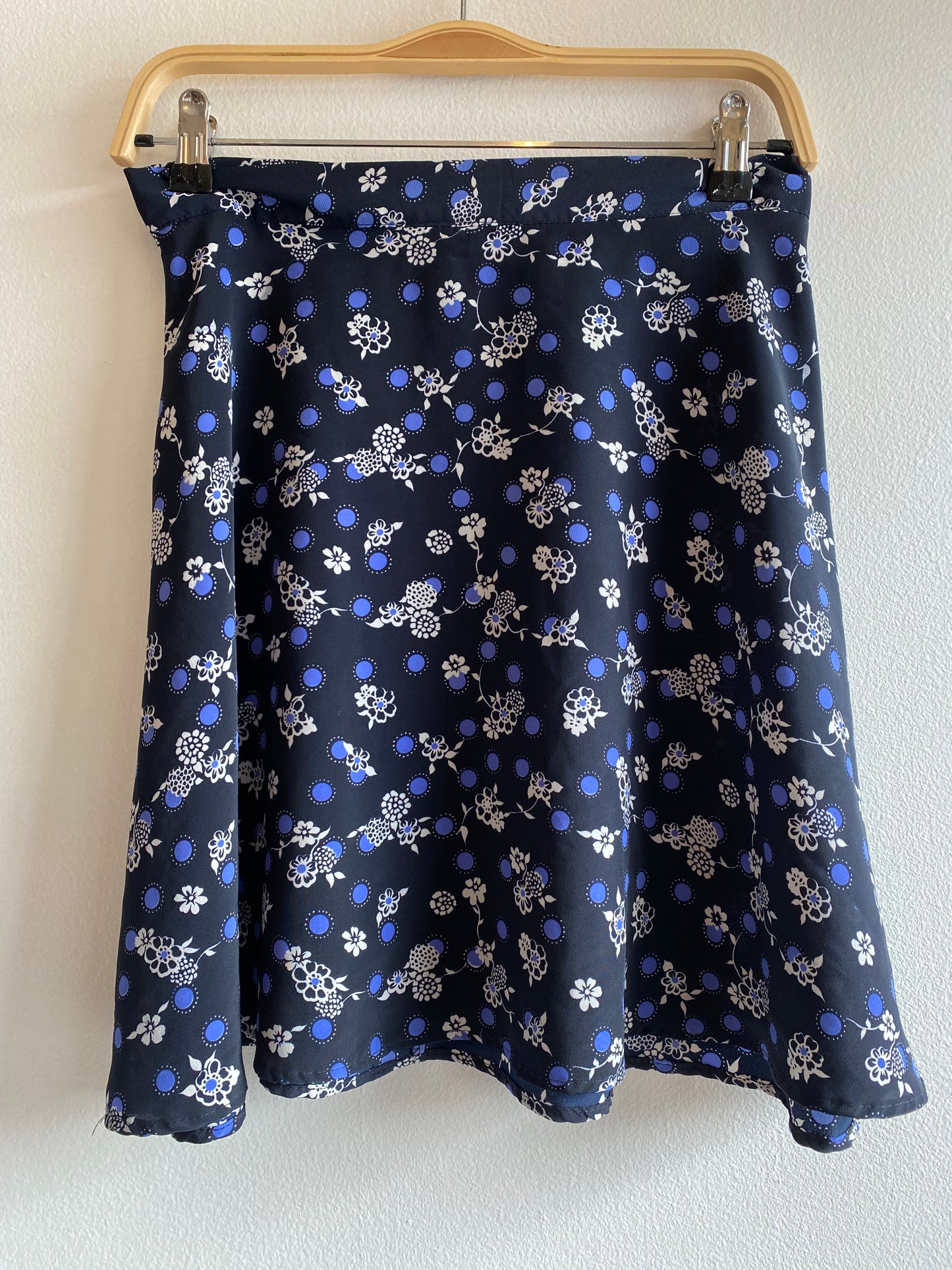 Vintage 90's American Outpost Navy Floral Mini Skirt - La Lovely Vintage 