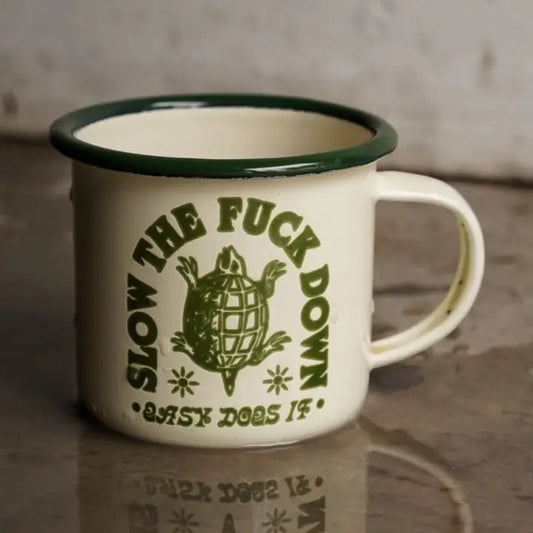 Real Fun, Wow! - Enamel Mug - La Lovely Vintage 