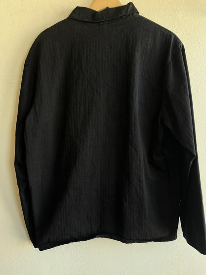 Vintage 1960’s Black Herringbone Twill French Chore Coat