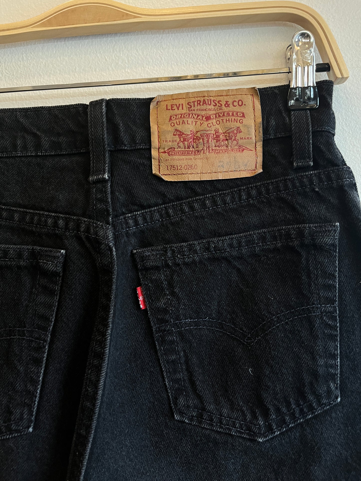 Vintage 1980's Levi’s 512 Black Denim Jeans