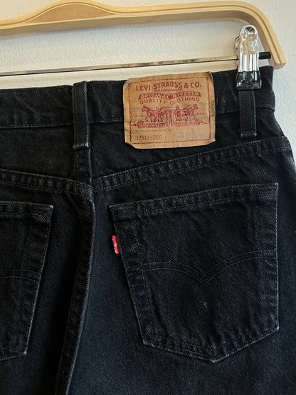 Vintage 1980's Levi’s 512 Black Denim Jeans