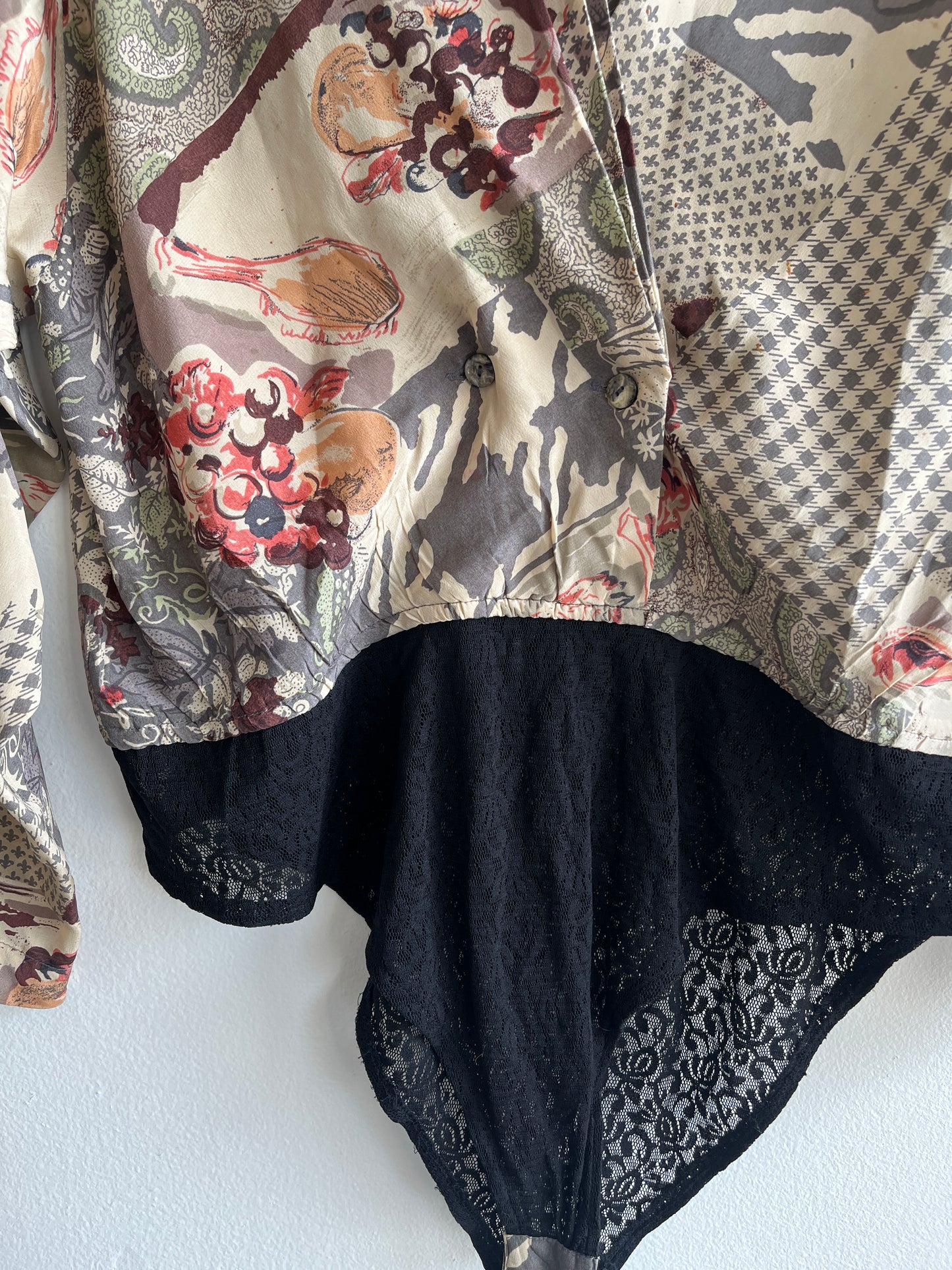 Vintage 1980’s Silk Floral Leotard - La Lovely Vintage 
