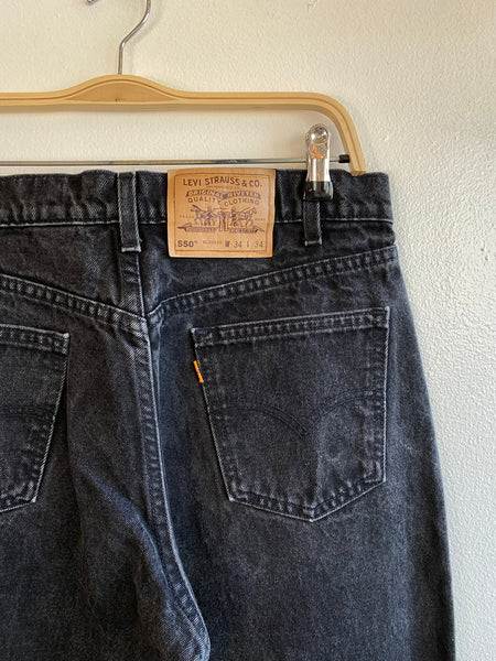 Vintage 1980’s Levi’s 550 Black Denim Jeans