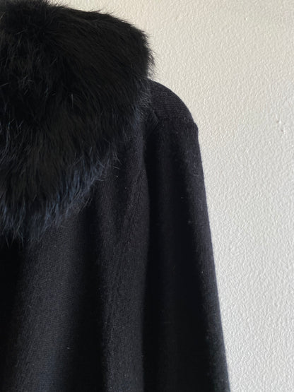 Vintage Y2K black trim cardigan - La Lovely Vintage 