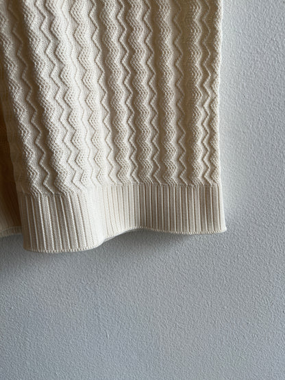 Vintage 1980’s Short Sleeve Tie-Neck Sweater