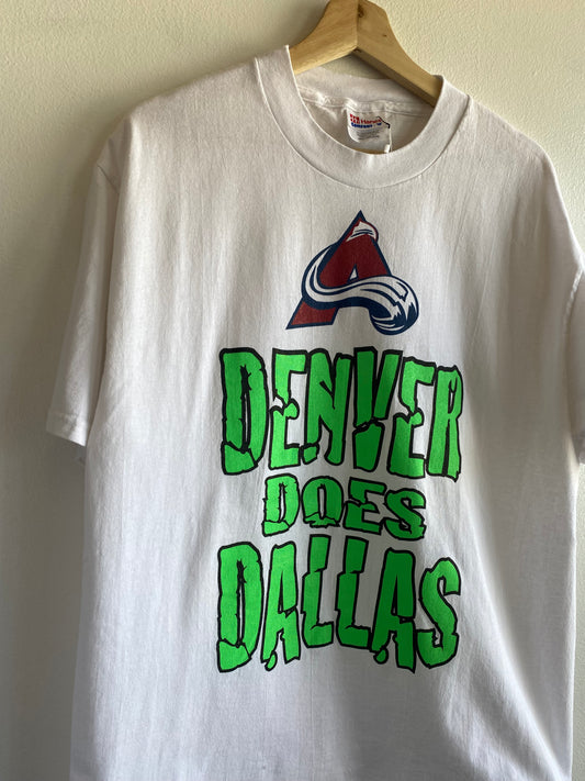 Vintage 1990’s/Y2K Colorado Avalanche “Denver Does Dallas” T-Shirt