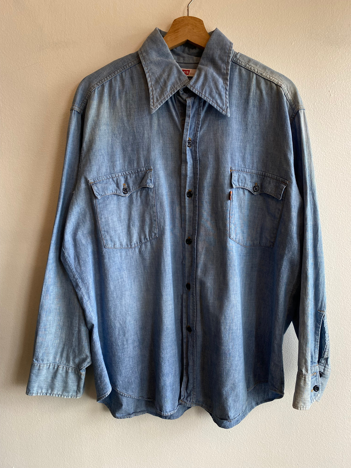 Vintage 1960/70’s Levi’s "Big E" Chambray Button-Up Shirt
