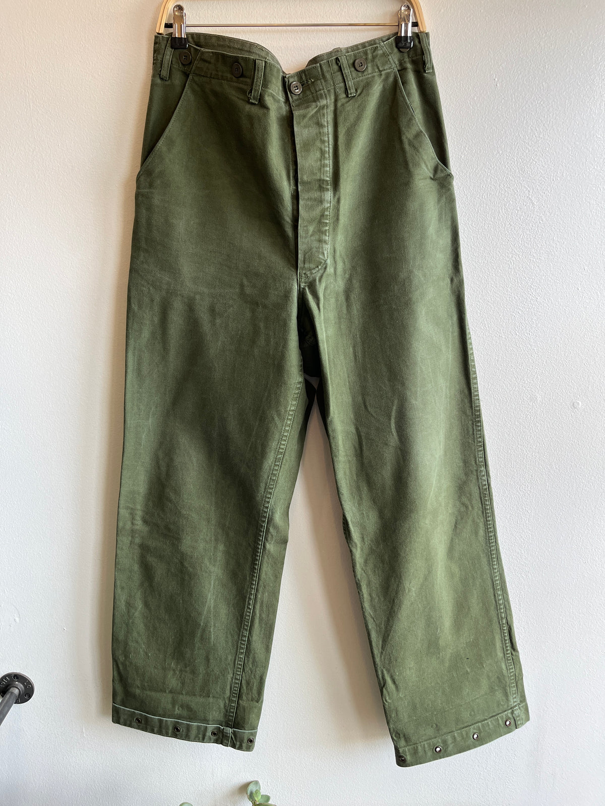 Vintage 1950’s Swedish Military Buckleback Fatigue Trousers - La Lovely Vintage 