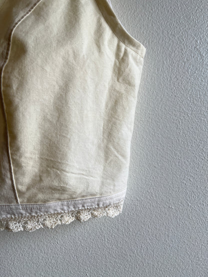 Trash Textiles - Handmade Vintage Lace Pillow Case Blouse - La Lovely Vintage 