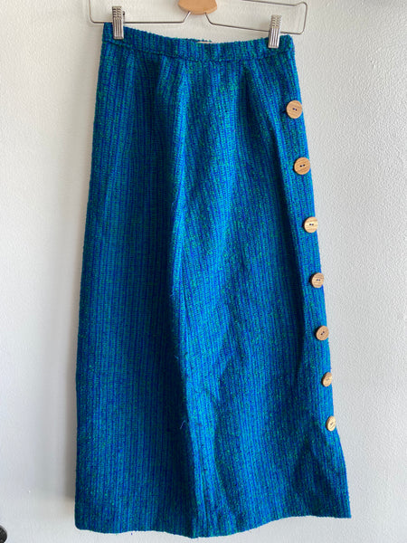 Vintage 1960’s Wool Side Button Midi Skirt