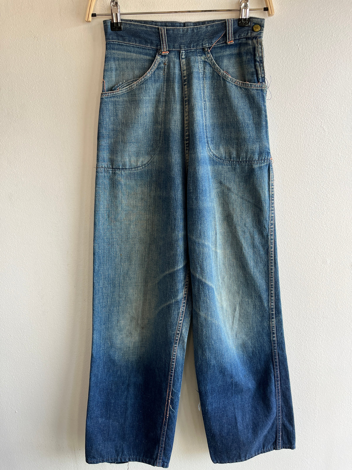 Vintage 1950’s Duck Head Side-Zip Denim Jeans - La Lovely Vintage 