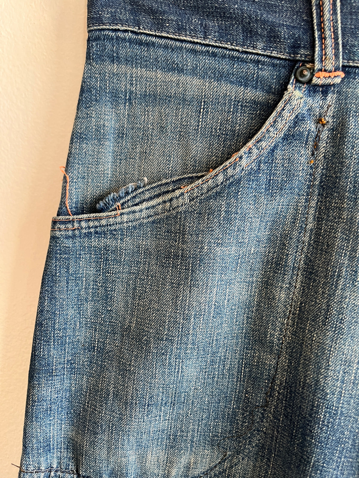 Vintage 1950’s Duck Head Side-Zip Denim Jeans - La Lovely Vintage 