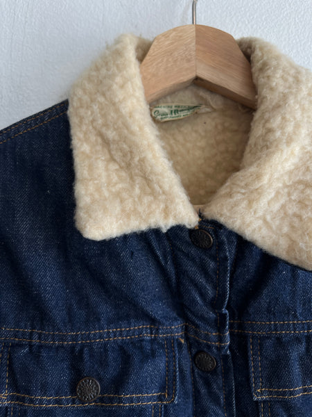 Vintage 1960’s Sears Sherpa-Lined Denim Trucker Jacket