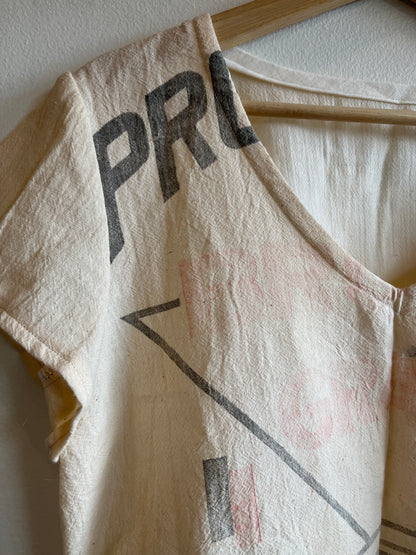 Trash Textiles - Handmade Vintage Feedsack Blouse - La Lovely Vintage 