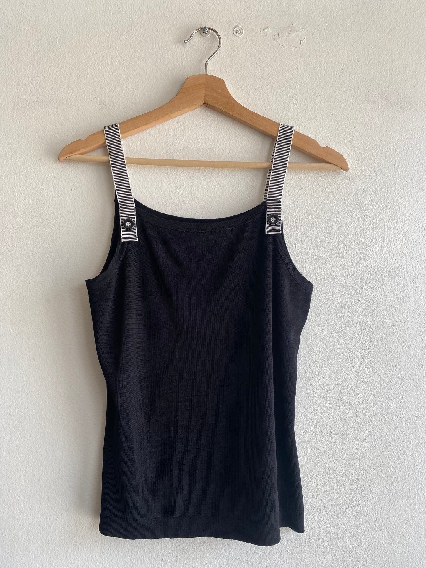 Vintage 90's Roth LeCover California Black Button Strap Tank Top - La Lovely Vintage 