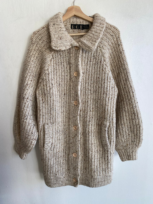 Vintage 1970/80’s P.G.E. Knit Collared Cardigan Sweater
