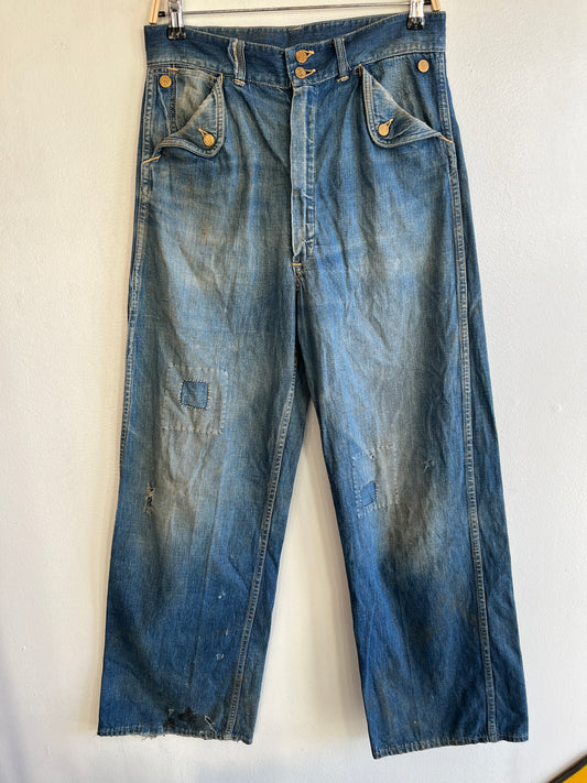 Vintage 1950’s Headlight “Headies” Flap-Pocket Denim Jeans