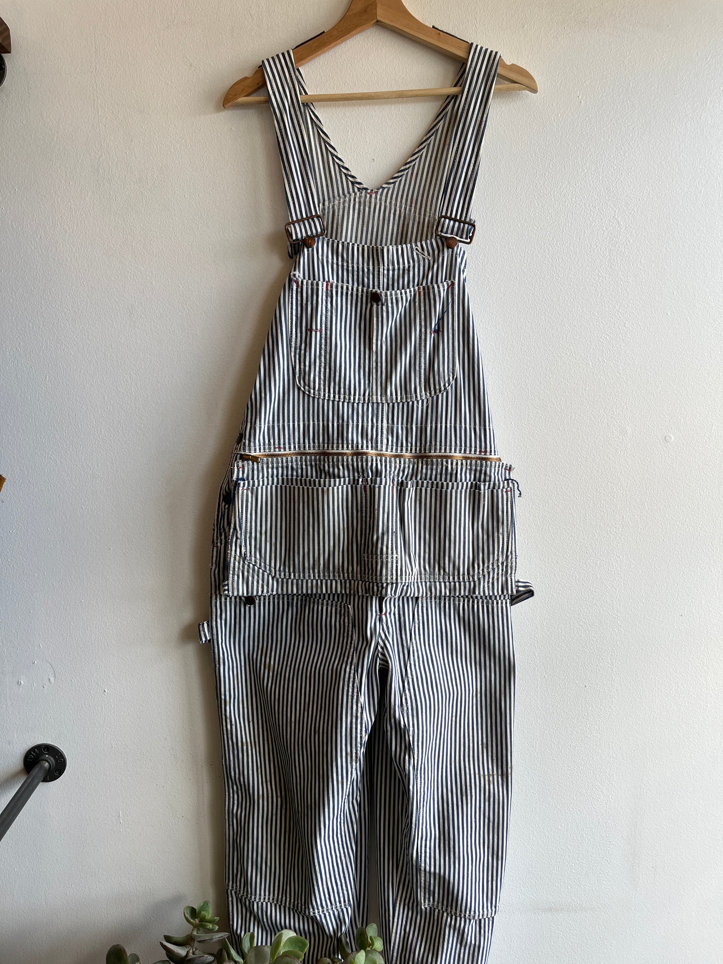 Vintage 1960/70’s Mongomery Ward Hickory Stripe Denim Overalls