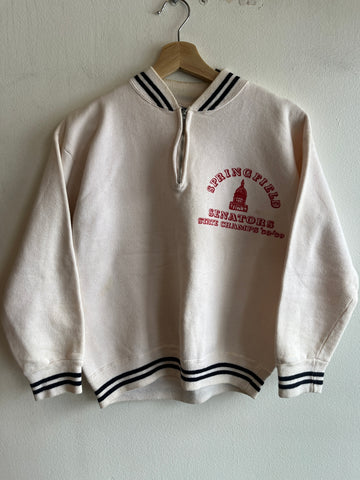 Vintage 1950’s Springfield Senators Quarter Zip Cotton Sweatshirt