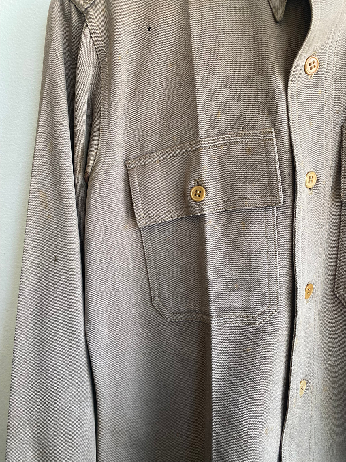Vintage 1930’s US Army Gabardine Chinstrap Shirt