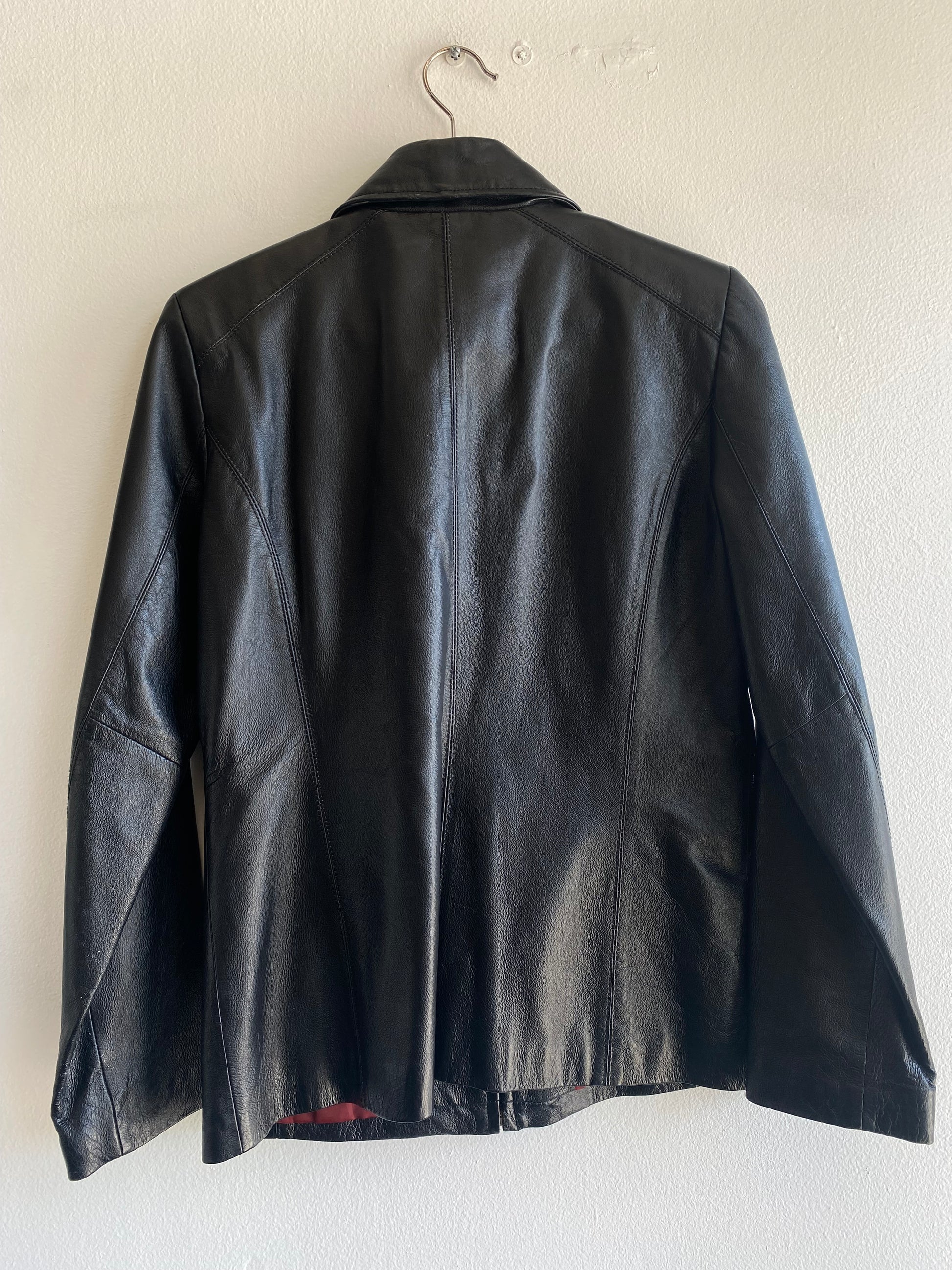 Vintage 90's Worthington Black Leather Jacket - La Lovely Vintage 