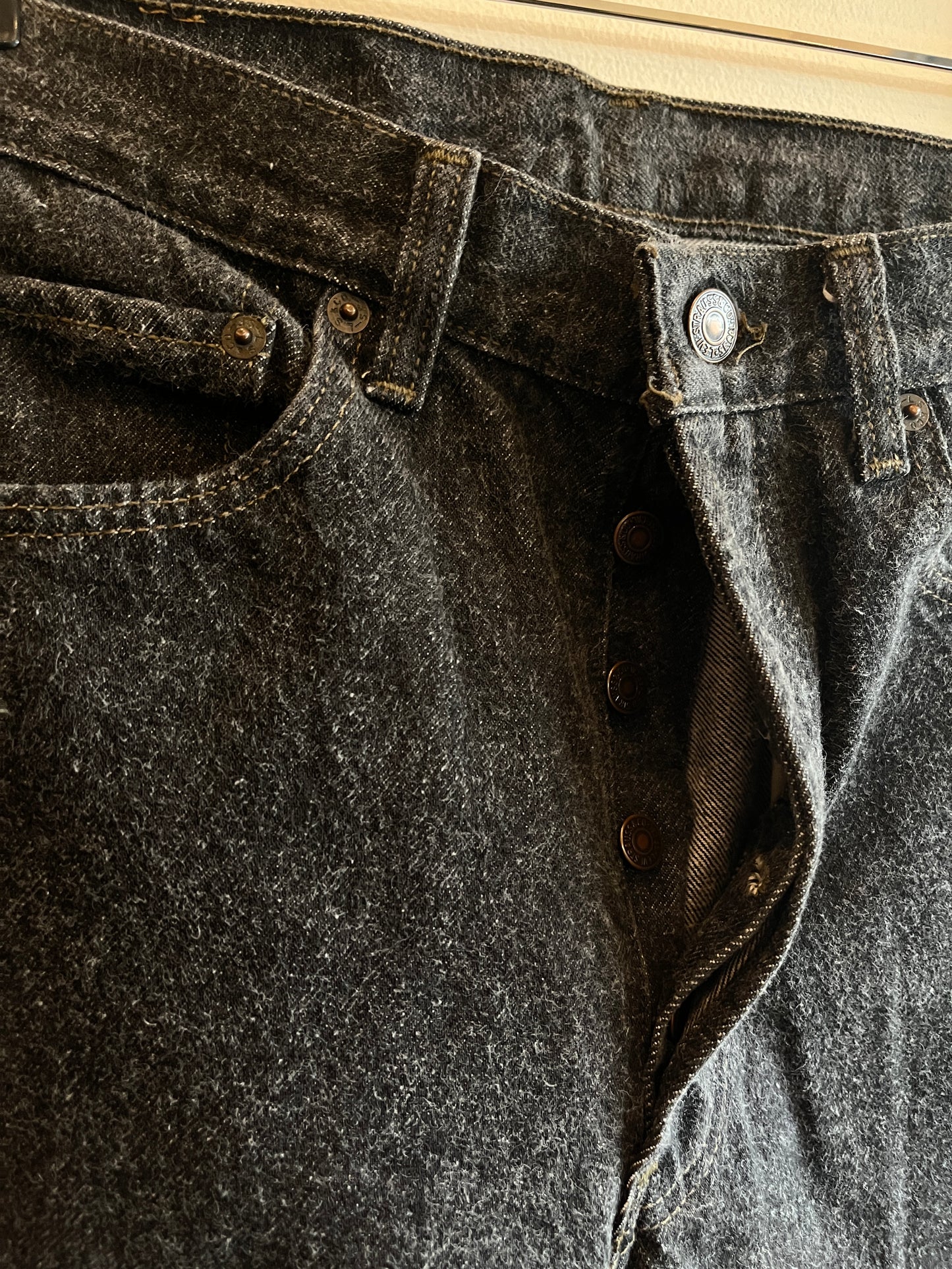 Vintage 1980's Levi’s 501 Black Denim Jeans