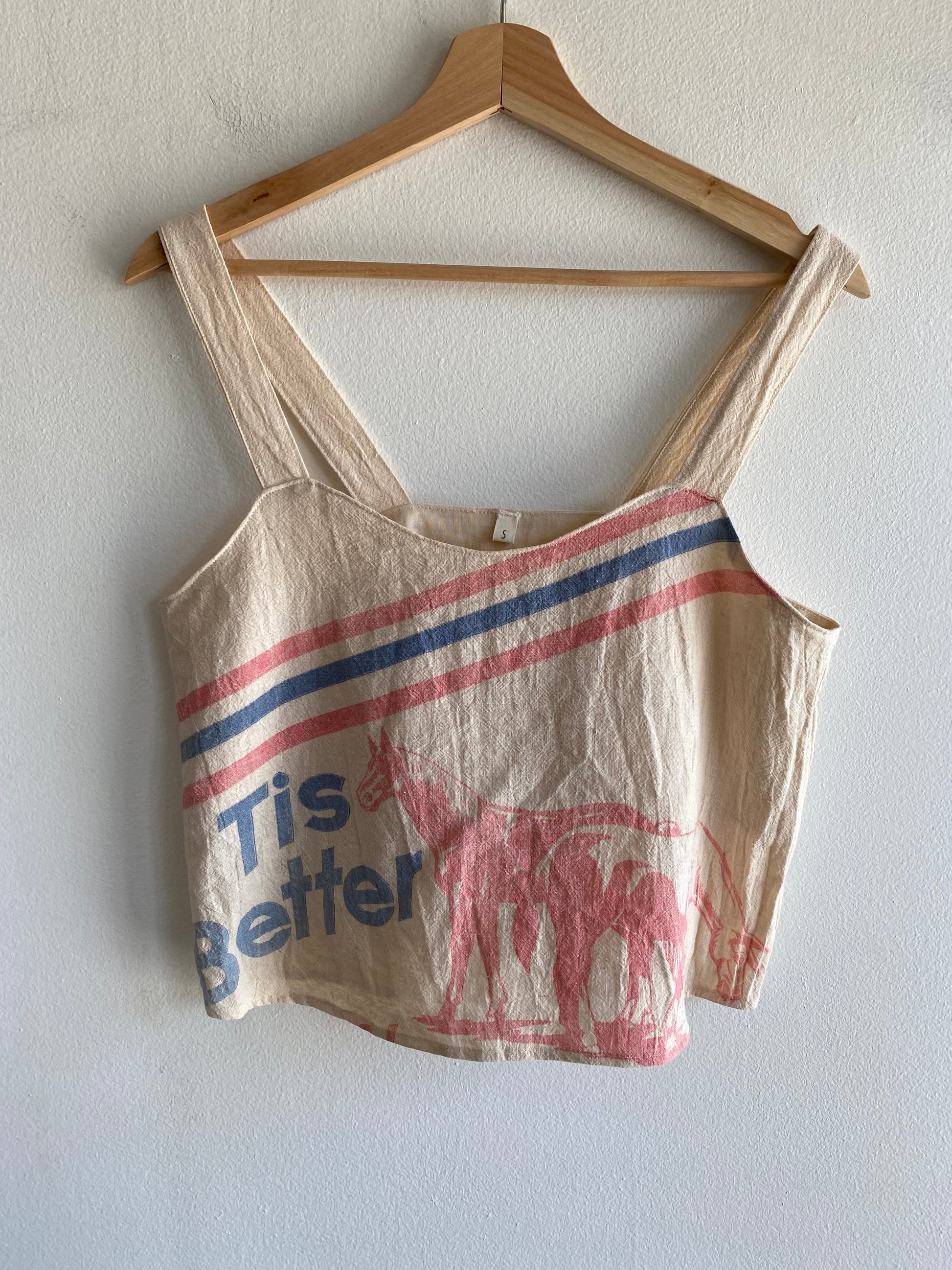 Trash Textiles - Handmade Antique Feedsack Blouse/Shirt - La Lovely Vintage 