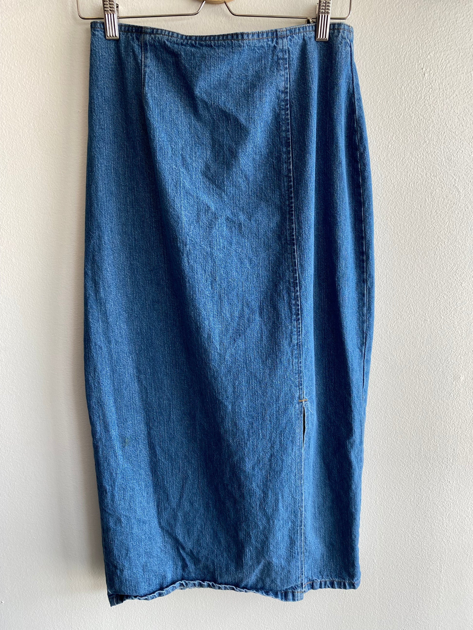Vintage 1980’s Denim Midi Skirt - La Lovely Vintage 