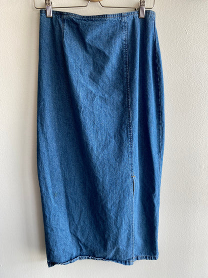Vintage 1980’s Denim Midi Skirt - La Lovely Vintage 
