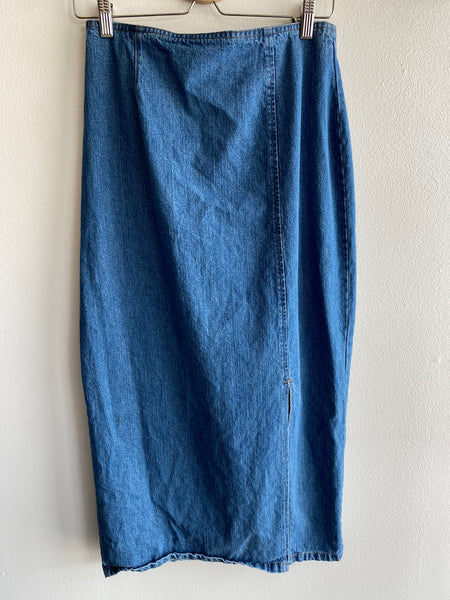 Vintage 1980’s Denim Midi Skirt