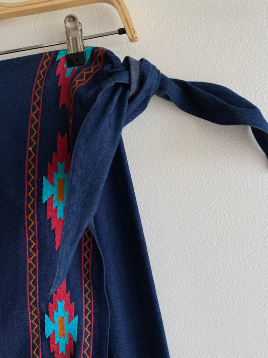 Vintage 1980’s Deadstock Denim Wrap Skirt - La Lovely Vintage 