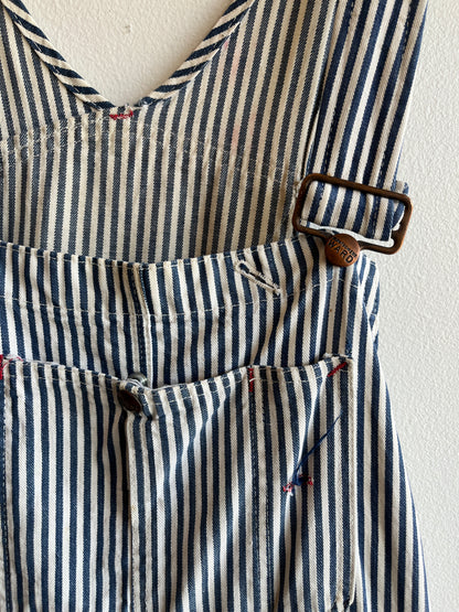 Vintage 1960/70’s Mongomery Ward Hickory Stripe Denim Overalls